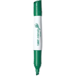 imageBIC Intensity Low Odor Dry Erase Marker 12 Pack Chisel Tip Tank Green Erases Cleanly NonToxic Markers