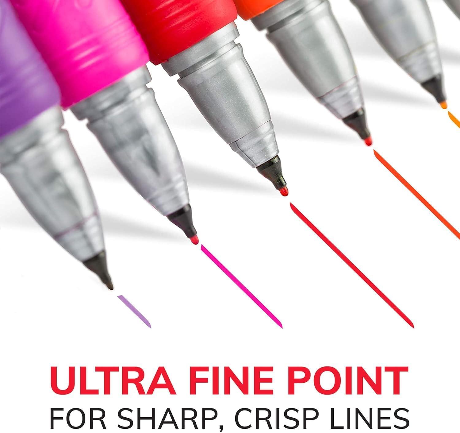 imageBIC Intensity Black Permanent Markers Fine Point 200Count Pack of Black Markers With NonSlip Grip for Comfort and ControlUltra Fine Tip Black Ink Markers