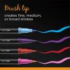 imageBIC Intensity 2 in 1 Dual Tip Fineliner Pens Fine Tip 07mm and Flexible Brush 37mm Assorted Colors 12Count Pack12 Count Pack of 1