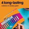 imageBIC 4Color Rainbow Shine Limited Edition Set Box of 15 Pens Retractable Ball Pens Medium Point 10mmBlack  Blue  Green  Red Ink
