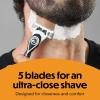 imageBIC Flex 5 Trim and Shave Body and Beard Trimmer for Men 5 Blades 3in1 Grooming Kit 1 Handle 3 Razor Refills 6 Trimmers No Batteries Needed