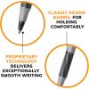 imageBIC Round Stic Grip Xtra Comfort Black Ballpoint Pens Medium Point 12mm 8Count Pack Perfect Writing Pens With Soft Grip for Superb Comfort and Control