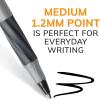 imageBIC Round Stic Grip Xtra Comfort Black Ballpoint Pens Medium Point 12mm 8Count Pack Perfect Writing Pens With Soft Grip for Superb Comfort and Control