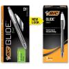 imageBIC Glide Exact Black Retractable Ballpoint Pens Fine Point 07mm 12Count Pack Ultra Smooth Writing Black Pens1