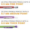 imageBIC Mechanical Pencil Variety Pack Number 2 Mechanical Pencils With Erasers Fine Point 05mm Medium Point 07mm and Thick Point 09mm 60 Count Bulk Mechanical Pencils for School or Work1