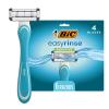 imageBIC EasyRinse Sensitive AntiClogging Mens Disposable Razors Clinically Proven for Sensitive Skin Shaving Razors With 4 Blades 6 CountAssorted