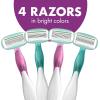 imageBIC Soleil 5 Sensitive Womens Disposable 5 Blade Razors 360 Degree Moisture Strips and Pivoting Head 4Pack