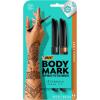 imageBIC BodyMark Temporary Tattoo Markers for Skin Henna Vibes Flexible Brush Tip 2Count Pack of Assorted Colors SkinSafe Cosmetic Quality