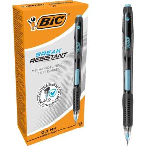 imageBIC Break Resistant Mechanical Pencils with TwistUp Eraser and Nano Diamond Interspersed Lead  Pack of 12
