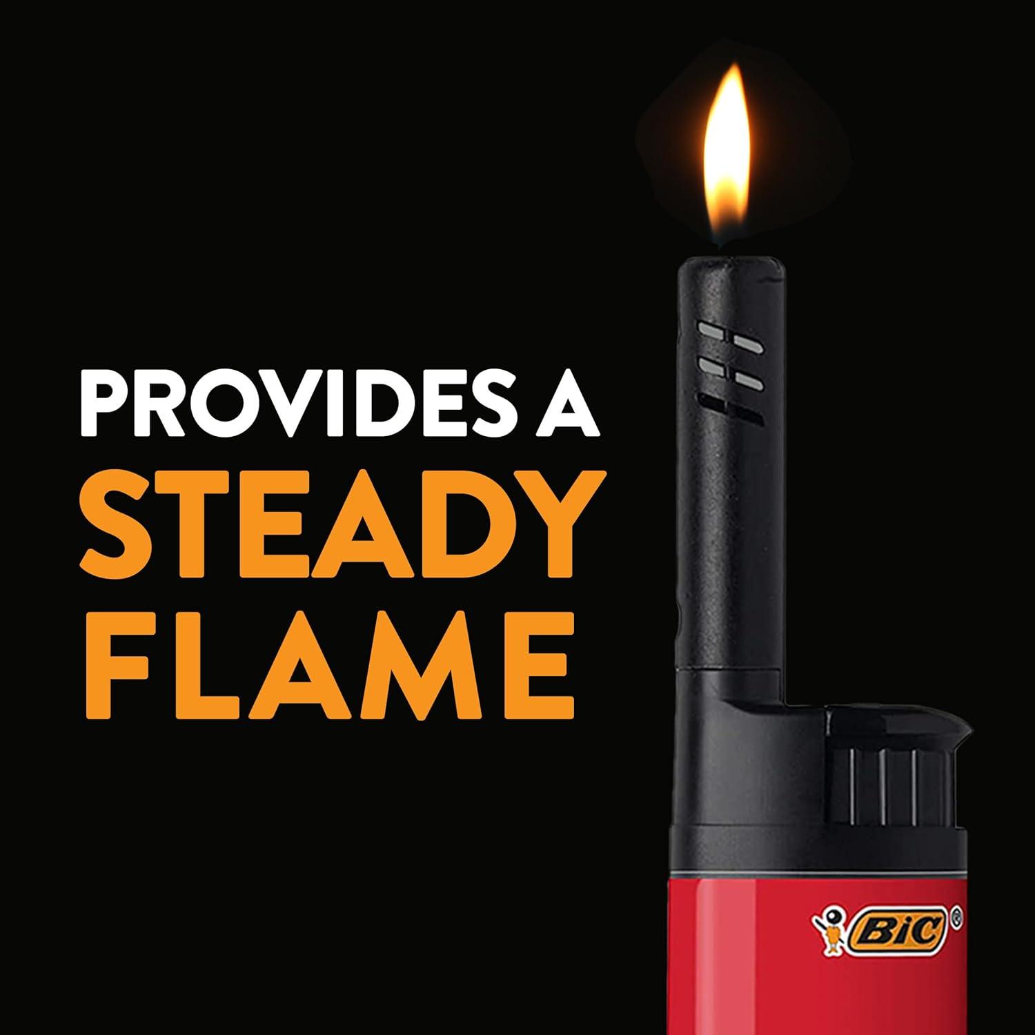 imageBIC EZ Reach Candle Lighter The Ultimate Lighter with Wand for Candles Colorado Assorted Designs 6 Count Pack of Lighters