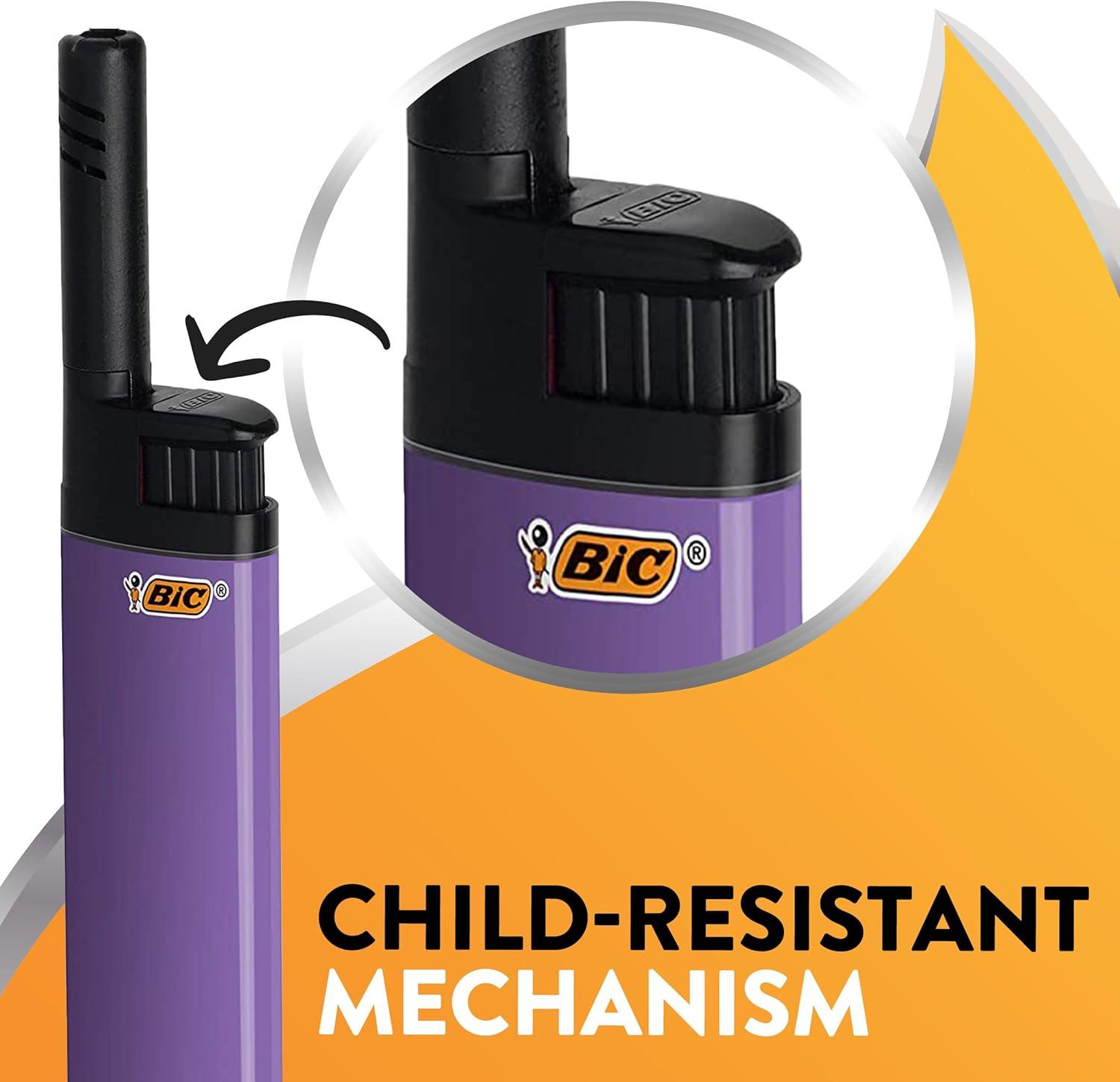 imageBIC EZ Reach Candle Lighter The Ultimate Lighter with Wand for Candles Colorado Assorted Designs 6 Count Pack of Lighters