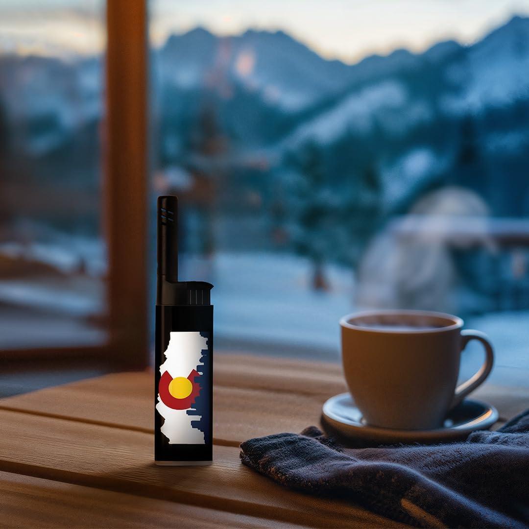 imageBIC EZ Reach Candle Lighter The Ultimate Lighter with Wand for Candles Colorado Assorted Designs 6 Count Pack of Lighters