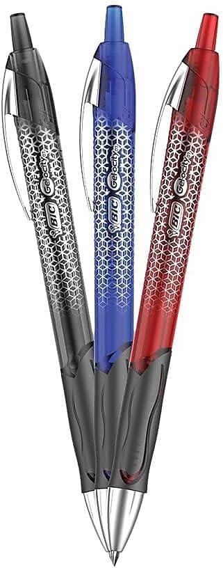 imageBIC Gelocity Ultra Retractable Gel Pen Medium Point 07mm Assorted Colors Premium Design and Comfortable Grip 12Count
