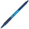 imageBIC Soft Feel Blue Retractable Ballpoint Pens Medium Point 10mm 12Count Pack Blue Pens With SoftTouch Comfort GripBlue Ink