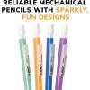 imageBIC XtraSparkle Number 2 Mechanical Pencils With Erasers Medium Point 07mm 144Count Pack Cute Mechanical Pencils for Girls Boys and Adults07mm