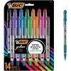 imageBIC Gelocity Smooth Stic Gel Pen Medium Point 07mm Assorted Colors 14Count Vibrant and Smooth Gel Ink Pens