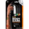 imageBODYMARK BIC Halloween Deluxe Temporary Tattoo Markers for Skin DIY Halloween Costume Tattoo Kit with 3ct Markers amp 4ct Spooky Stencils