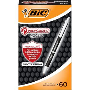 imageBIC PrevaGuard Clic Stic Ballpoint Pen Black 60CountBlack