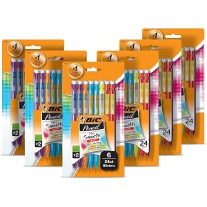 imageBIC XtraSmooth Mechanical Pencils With Erasers Medium Point 07mm 144Count Pack Bulk Mechanical Pencils for School or Office Supplies1 Count Pack of 864